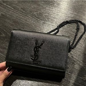 Saint Laurent Monogram Kate Bag Black